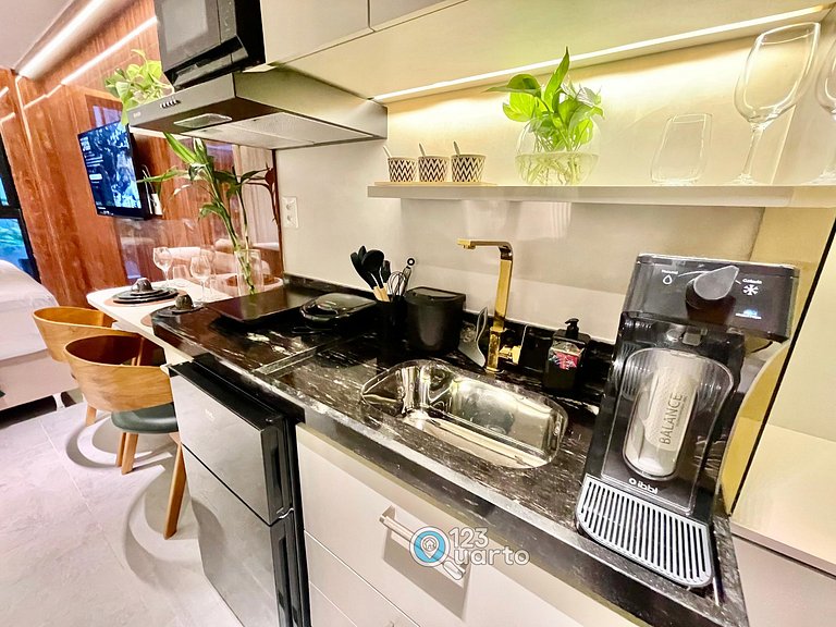 Apto Luxo com Hidro & Piscina no Rooftop #T32C