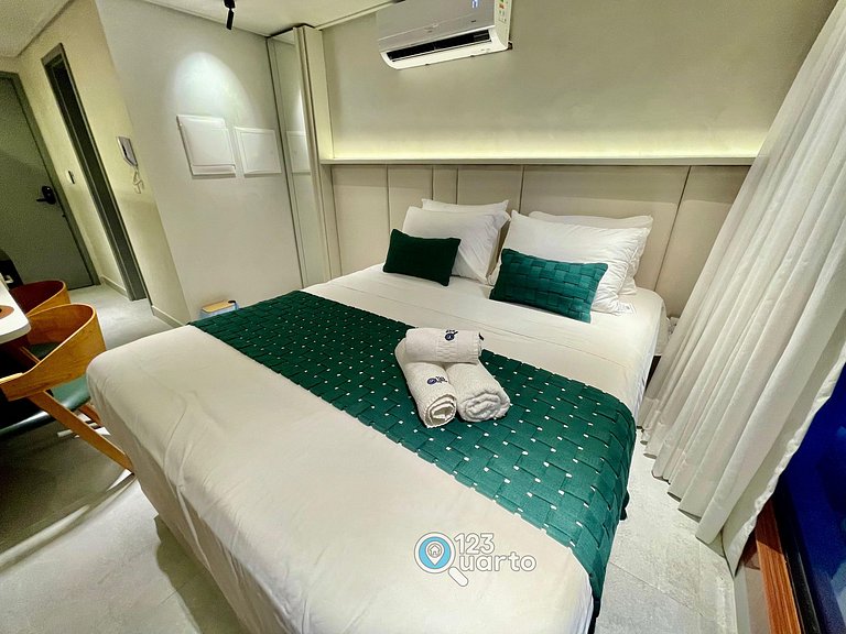 Apto Luxo com Hidro & Piscina no Rooftop #T32C