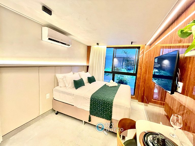 Apto Luxo com Hidro & Piscina no Rooftop #T32C