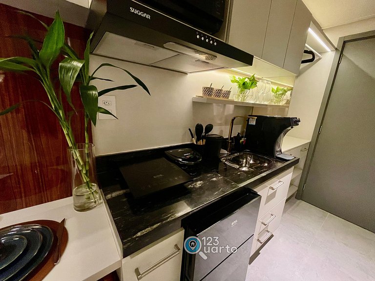 Apto Luxo com Hidro & Piscina no Rooftop #T32C