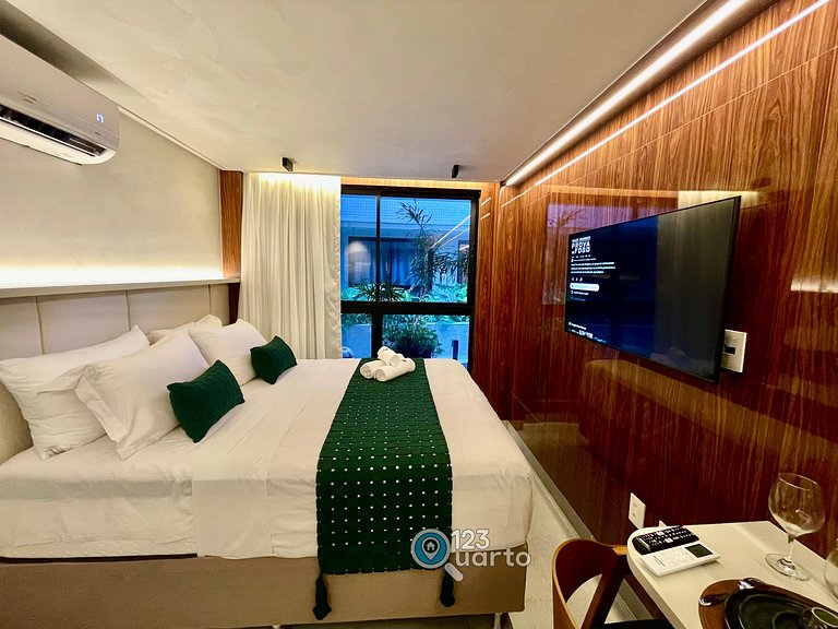 Apto Luxo com Hidro & Piscina no Rooftop #T32C