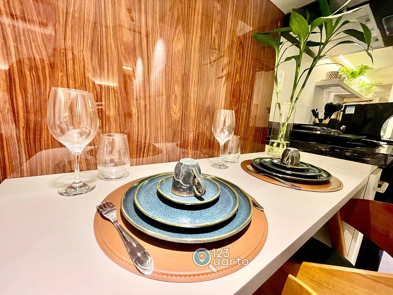 Apto Luxo com Hidro & Piscina no Rooftop #T32C