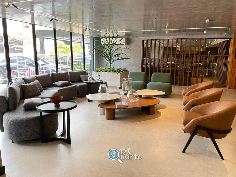 Apto Luxo com Hidro & Piscina no Rooftop #T32C