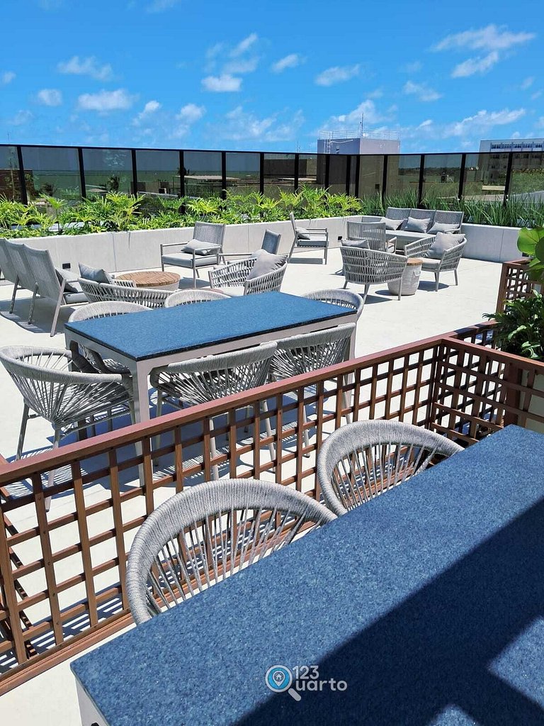 Apto Luxo com Hidro & Piscina no Rooftop #T32C