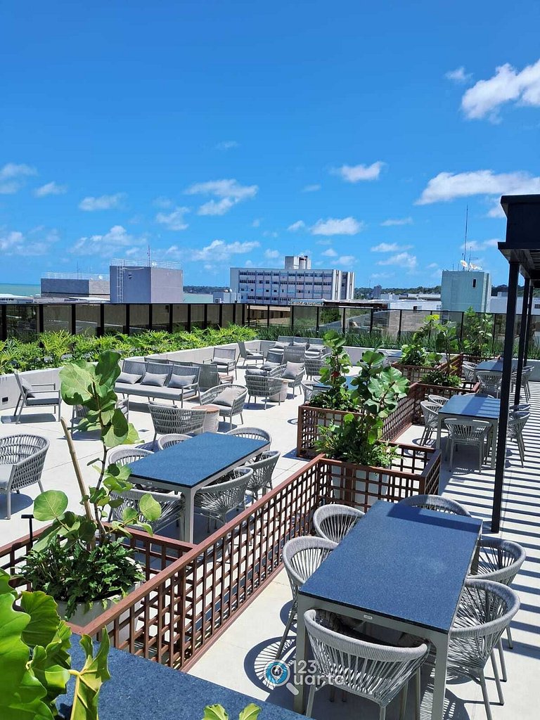 Apto Luxo com Hidro & Piscina no Rooftop #T32C