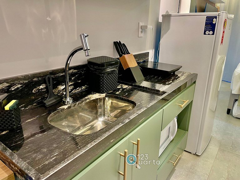 Studio Luxo Com Piscina Na Cobertura #252C