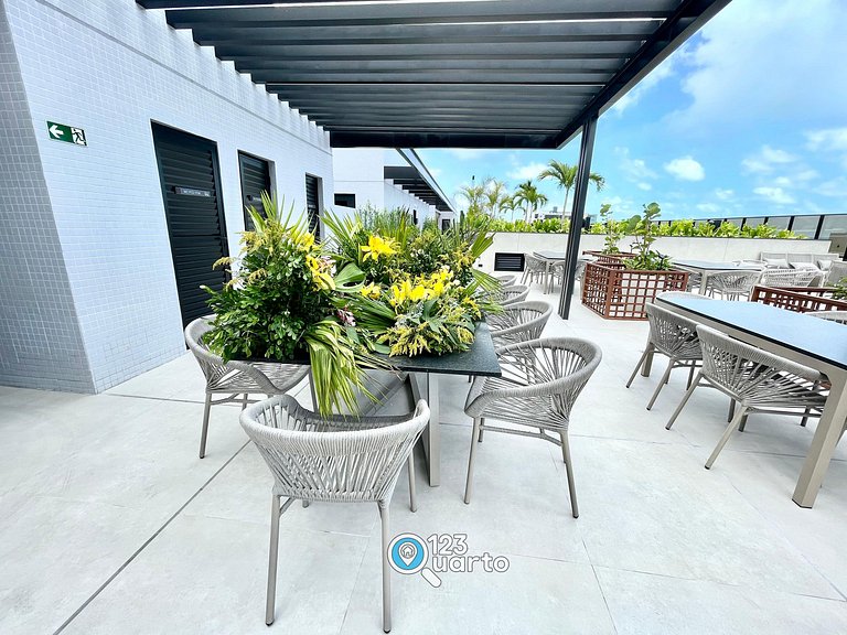 Studio Luxo Com Piscina Na Cobertura #HCB252C
