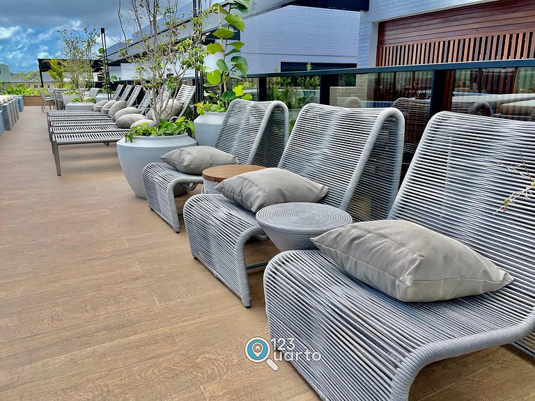 Studio Luxo Com Piscina Na Cobertura #HCB252C
