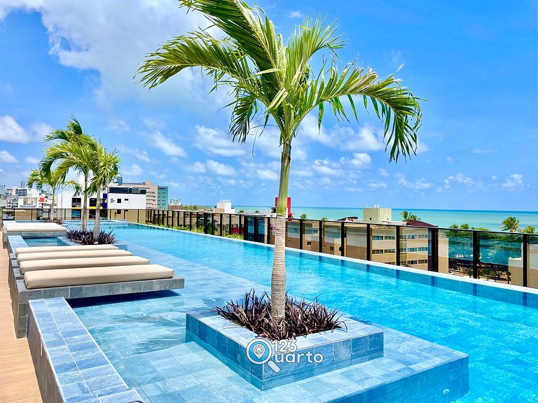 Studio Luxo Com Piscina Na Cobertura #252C