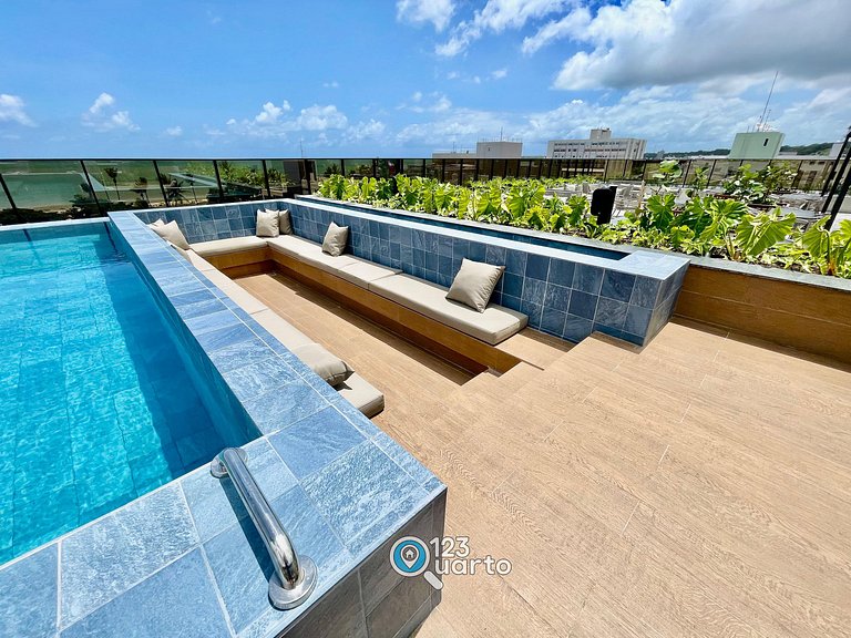 Studio Luxo Com Piscina Na Cobertura #252C
