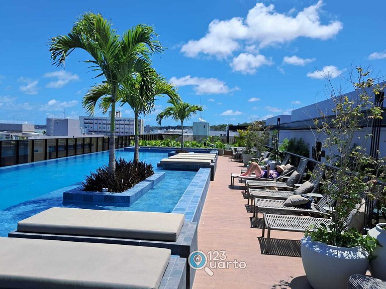 Studio Luxo Com Piscina Na Cobertura #252C