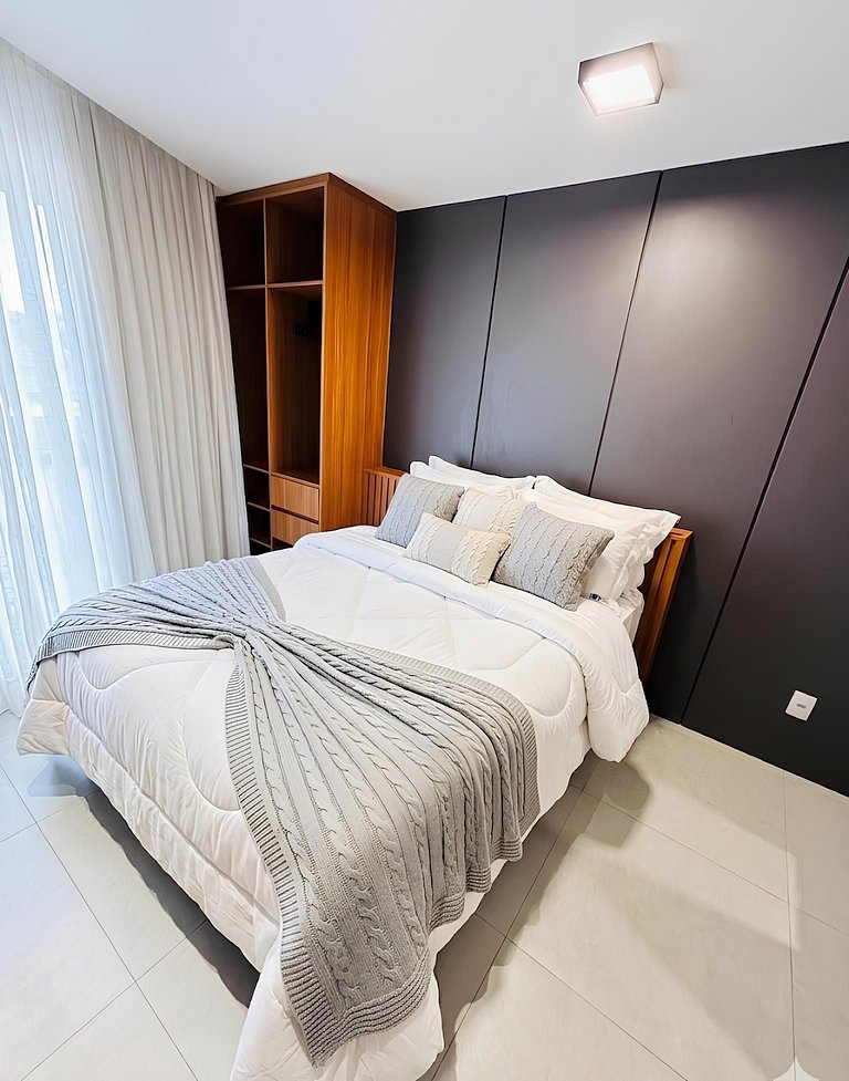 Studio charmoso com vista urbana + mar #SOL1406