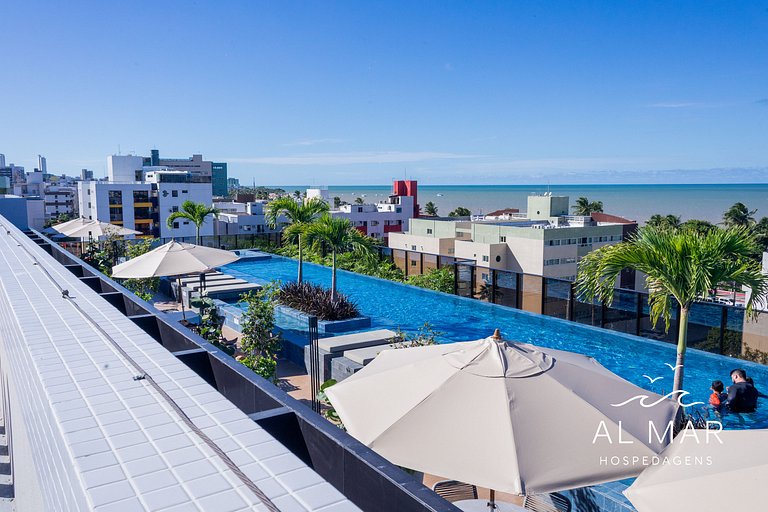 Apto Luxo com Hidro & Piscina no Rooftop #T32C