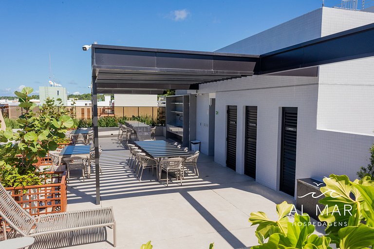 Apto Luxo com Hidro & Piscina no Rooftop #T32C
