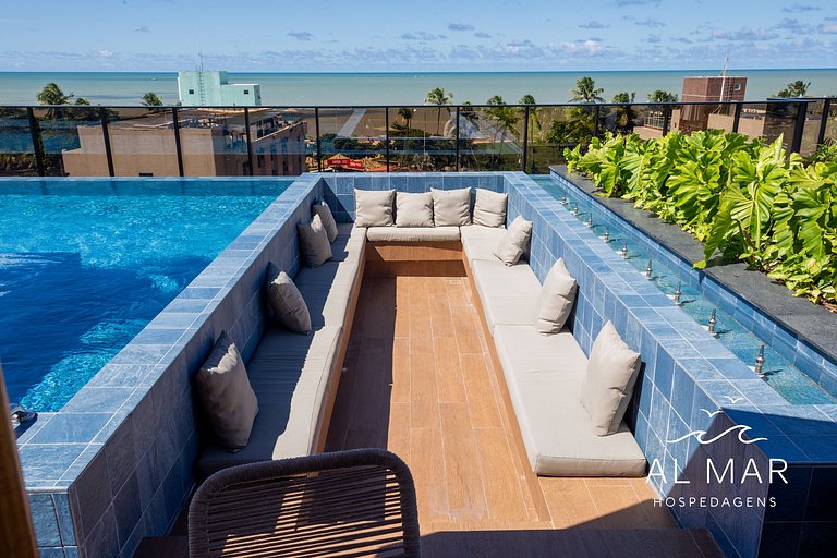 Apto Luxo com Hidro & Piscina no Rooftop #T32C