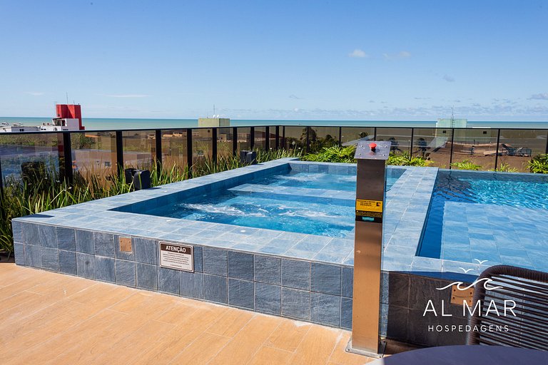 Apto Luxo com Hidro & Piscina no Rooftop #T32C