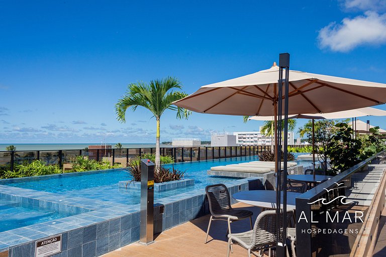 Apto Luxo com Hidro & Piscina no Rooftop #T32C
