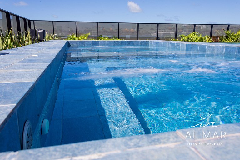 Apto Luxo com Hidro & Piscina no Rooftop #T32C