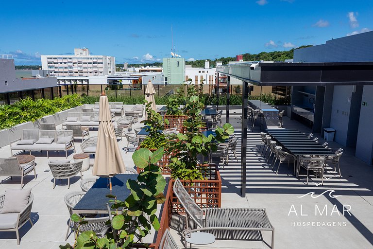 Apto Luxo com Hidro & Piscina no Rooftop #T32C