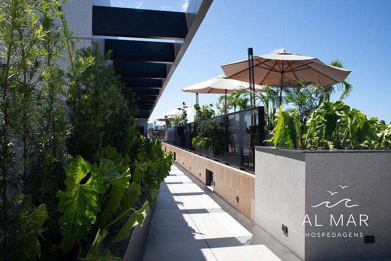Apto Luxo com Hidro & Piscina no Rooftop #T32C