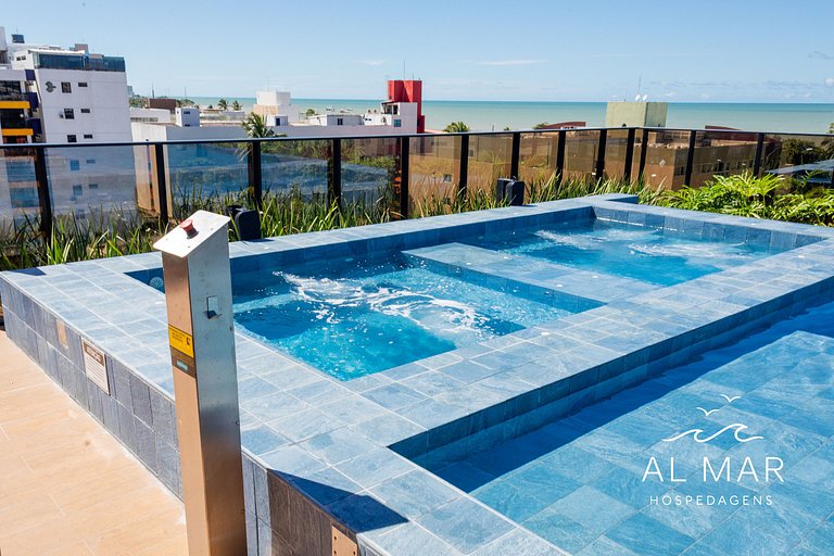 Apto Luxo com Hidro & Piscina no Rooftop #T32C