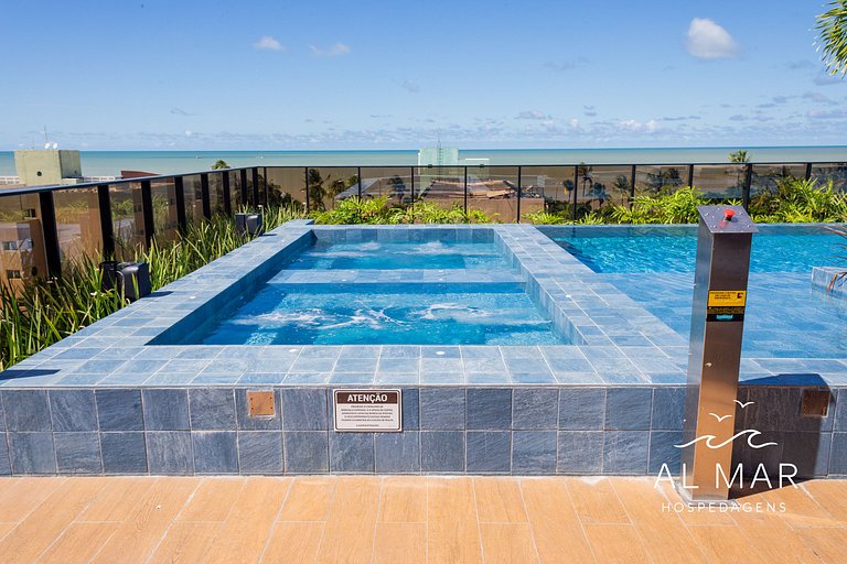 Apto Luxo com Hidro & Piscina no Rooftop #T32C