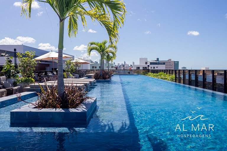 Apto Luxo com Hidro & Piscina no Rooftop #T32C