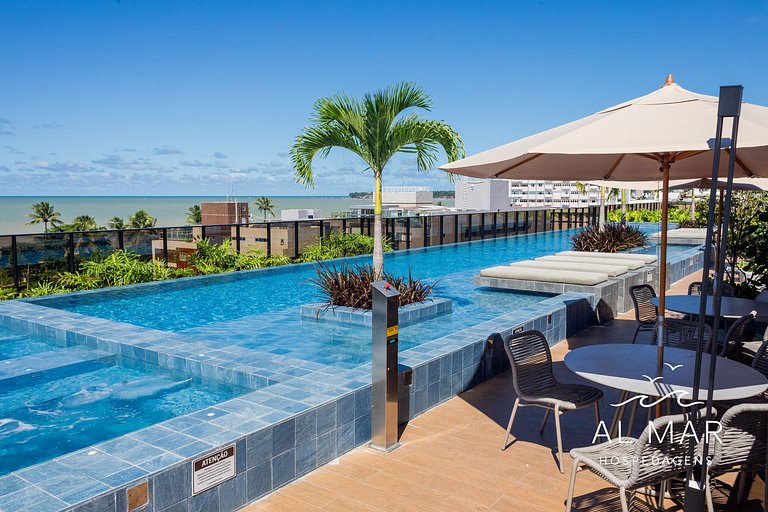 Apto Luxo com Hidro & Piscina no Rooftop #T32C