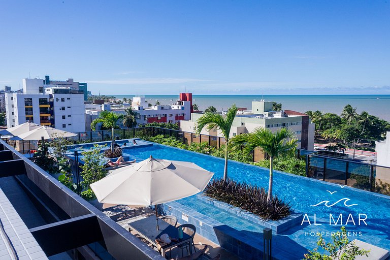 Apto Luxo com Hidro & Piscina no Rooftop #T32C