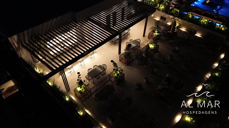 Apto Luxo com Hidro & Piscina no Rooftop #T32C