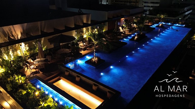 Apto Luxo com Hidro & Piscina no Rooftop #T32C