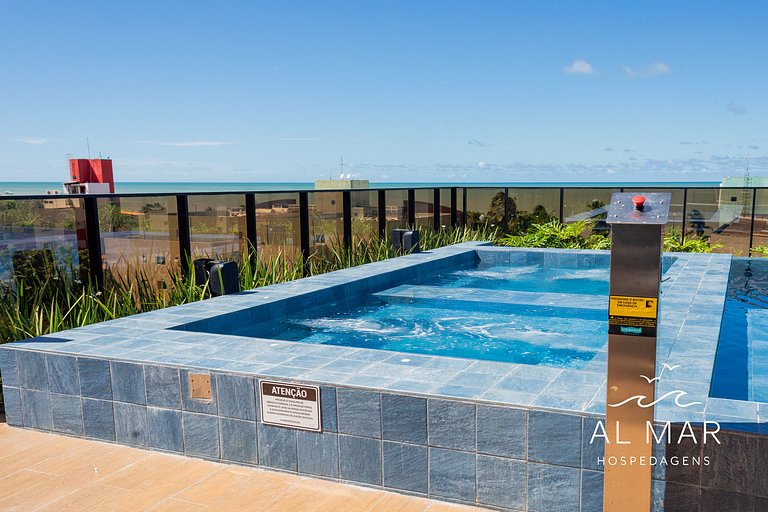 Apto Luxo com Hidro & Piscina no Rooftop #T32C