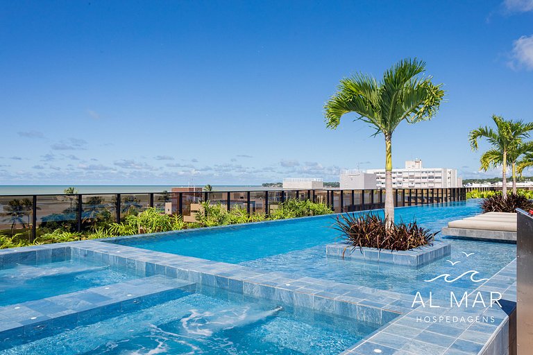 Apto Luxo com Hidro & Piscina no Rooftop #T32C