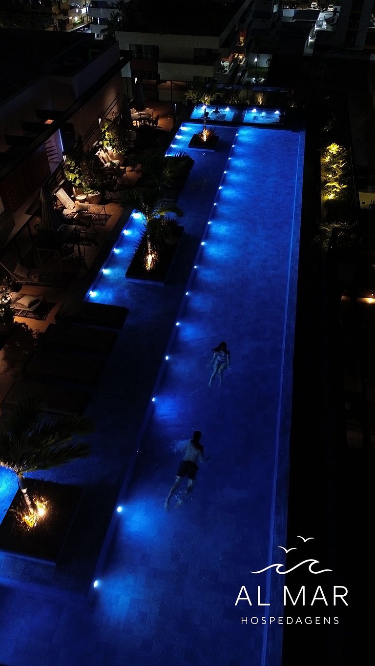 Apto Luxo com Hidro & Piscina no Rooftop #T32C