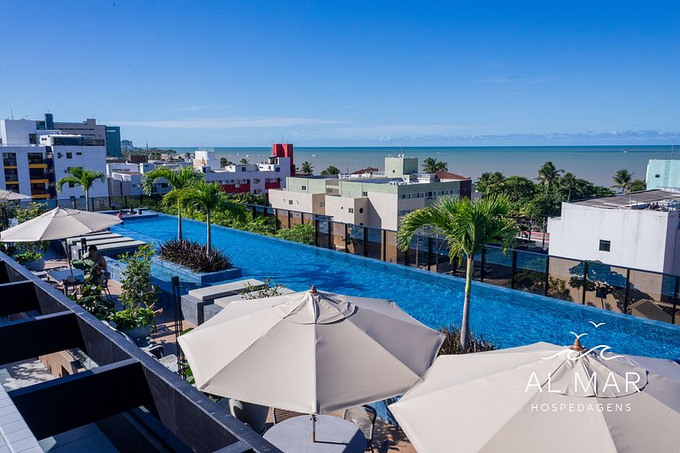 Apto Luxo com Hidro & Piscina no Rooftop #T32C