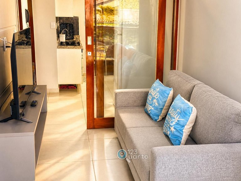 Apto 2 Quartos Pé na Areia LUXO | Flamboyant Bessa