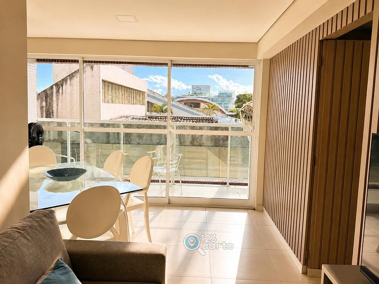 Apto 2 Quartos Pé na Areia LUXO | Flamboyant Bessa