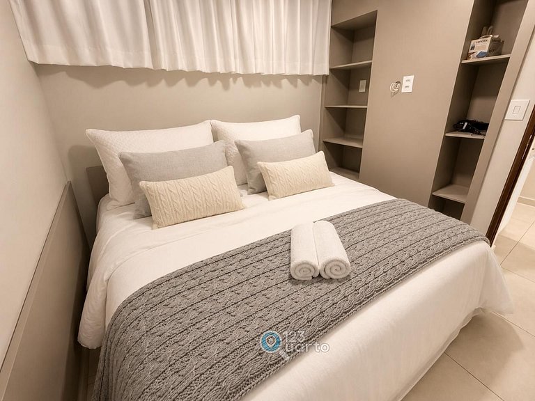 Apto 2 Quartos Pé na Areia LUXO | Flamboyant Bessa