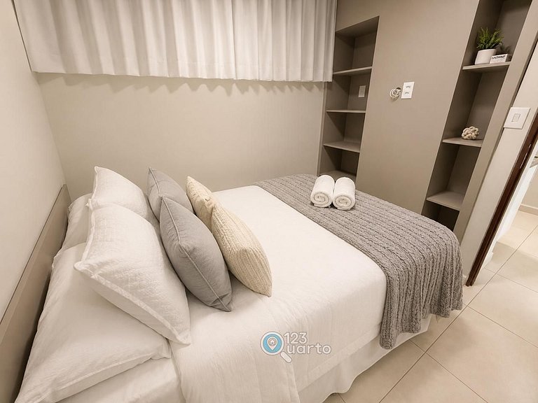 Apto 2 Quartos Pé na Areia LUXO | Flamboyant Bessa