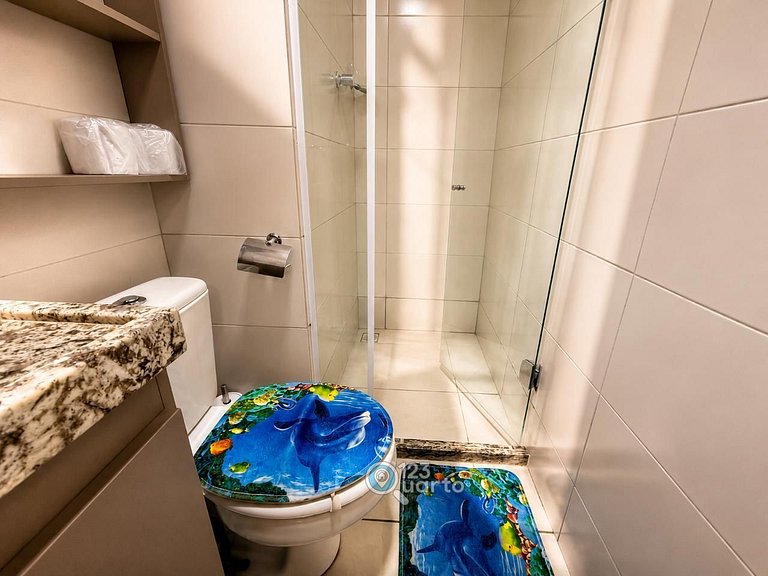 Apto 2 Quartos Pé na Areia LUXO | Flamboyant Bessa