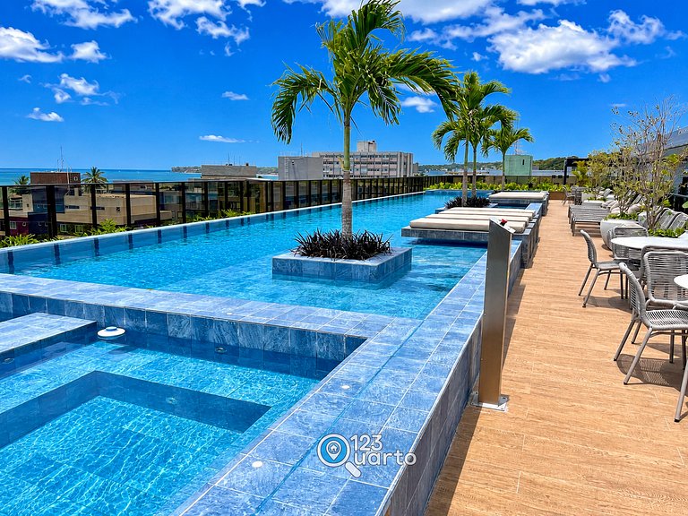 Apto Luxo | Hit Cabo Branco by 123Quarto #HCB245C