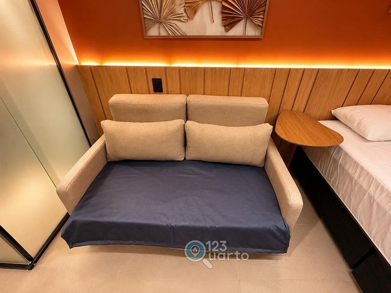Flat Beira Mar, Lateral Com Vista Mar #GS202
