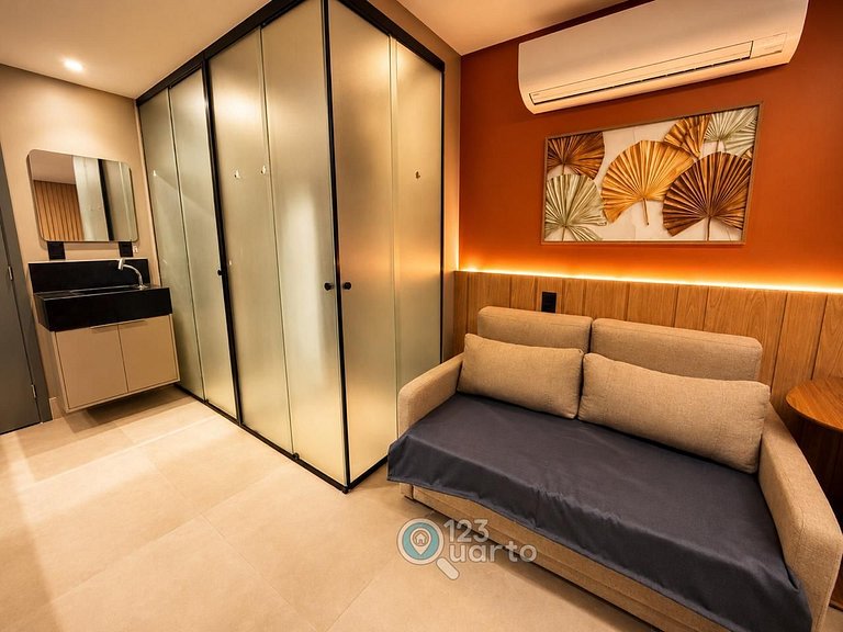 Flat Beira Mar, Lateral Com Vista Mar #GS202