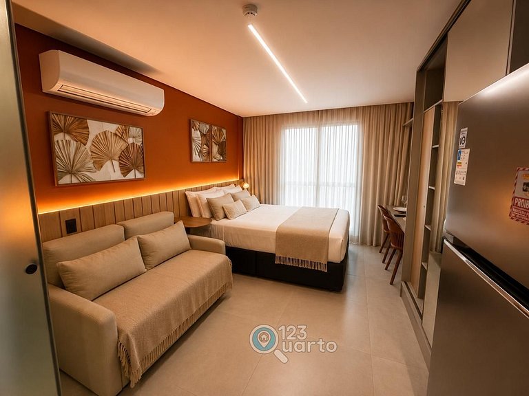 Flat Beira Mar, Lateral Com Vista Mar #GS202