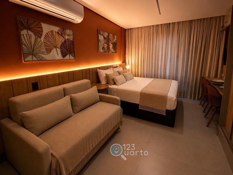 Flat Beira Mar, Lateral Com Vista Mar #GS202