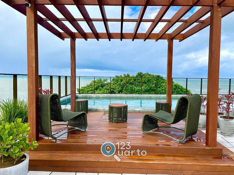 Flat Beira Mar, Lateral Com Vista Mar #GS202