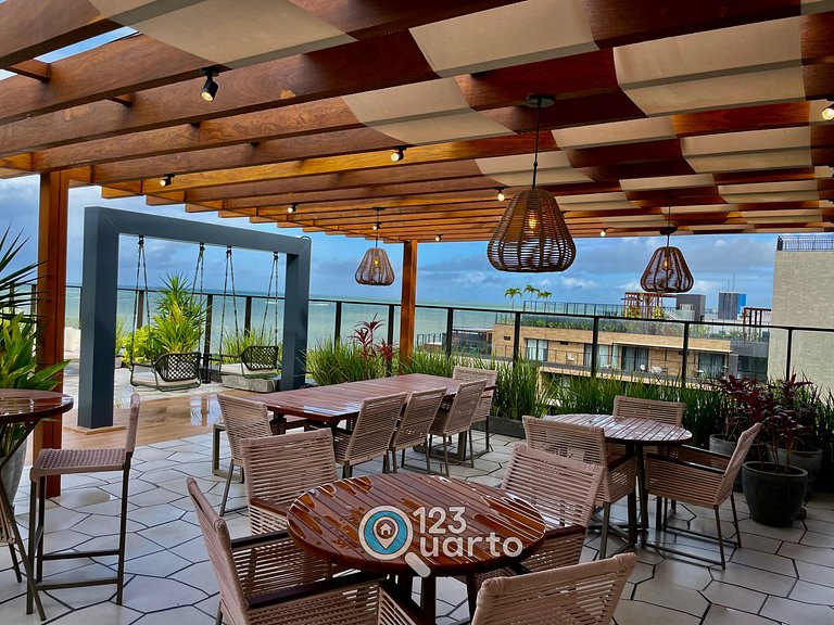 Flat Beira Mar, Lateral Com Vista Mar #GS202