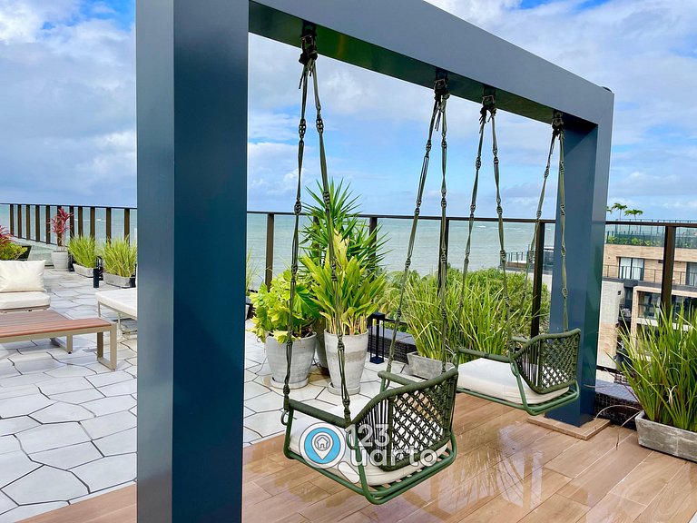 Flat Beira Mar, Lateral Com Vista Mar #GS202
