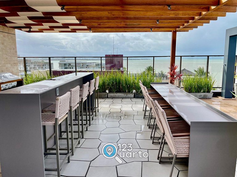 Flat Beira Mar, Lateral Com Vista Mar #GS202