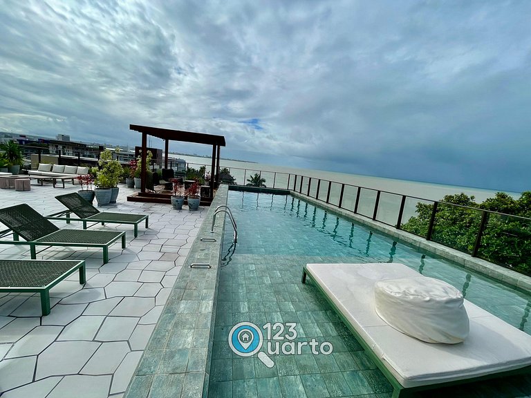 Flat Beira Mar, Lateral Com Vista Mar #GS202